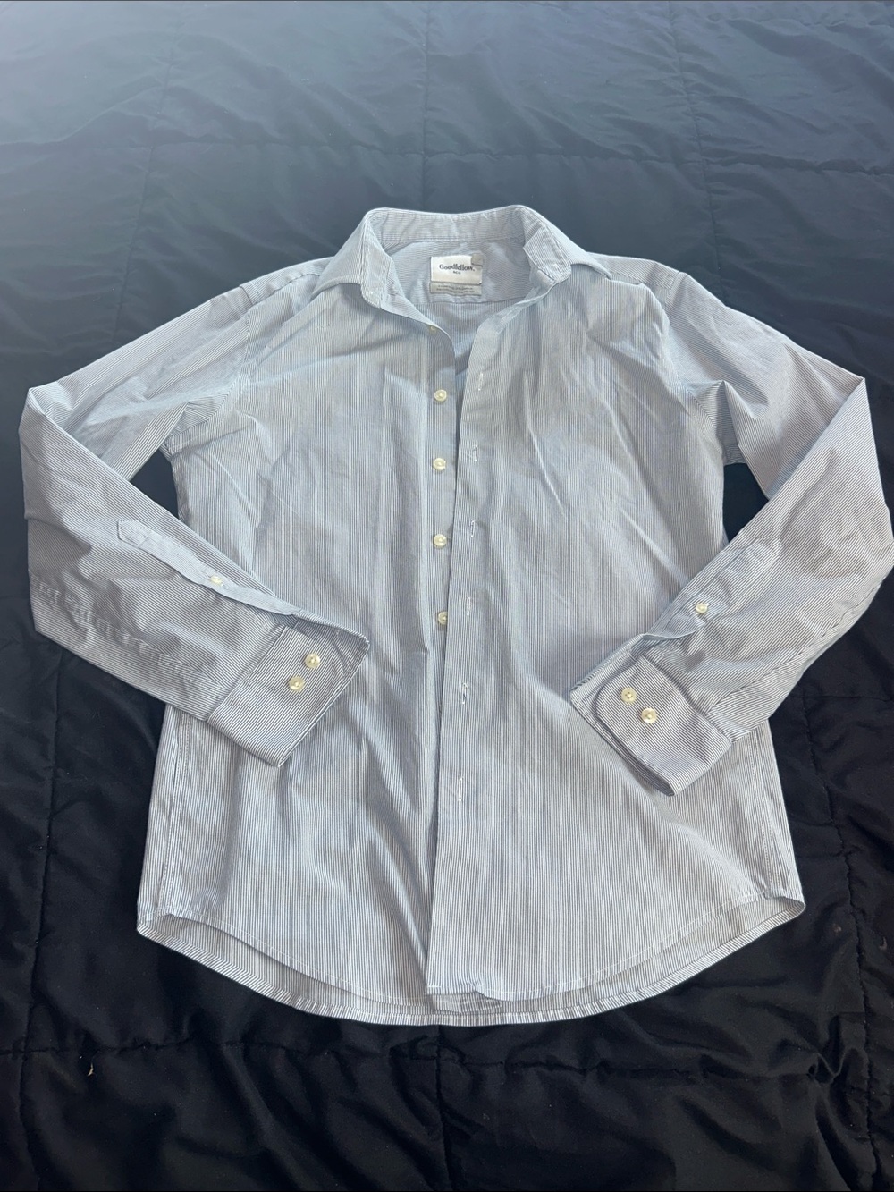 Light Blue Striped Men's Dress Shirt